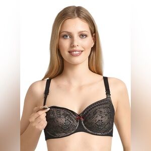 NWT Anita Maternity Fleur Women's Underwired Lace Nursing Bra 5053